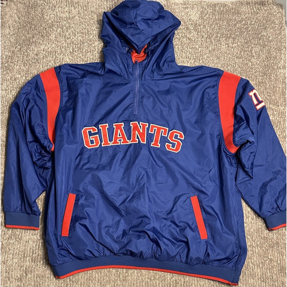 NFL New York Giants Pullover 1/4 Zip Jacket Windbreaker 6X